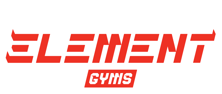 logo element gyms vermelho fundo branco